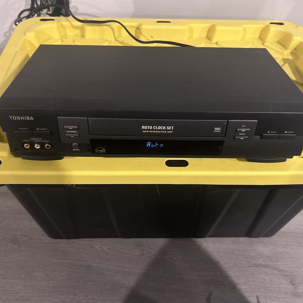 Toshiba W-603 Stereo HiFi VCR VHS Player VHS head w/ AV Cable  NO REMOTE